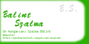 balint szalma business card