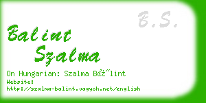 balint szalma business card